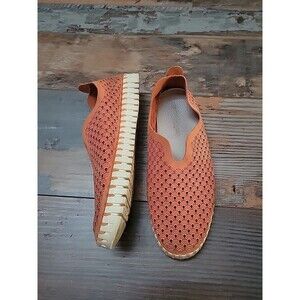 Ilse Jacobsen Tulip Orangiesh Perforated Slip On Flats Size EU 39 US 8.5/9